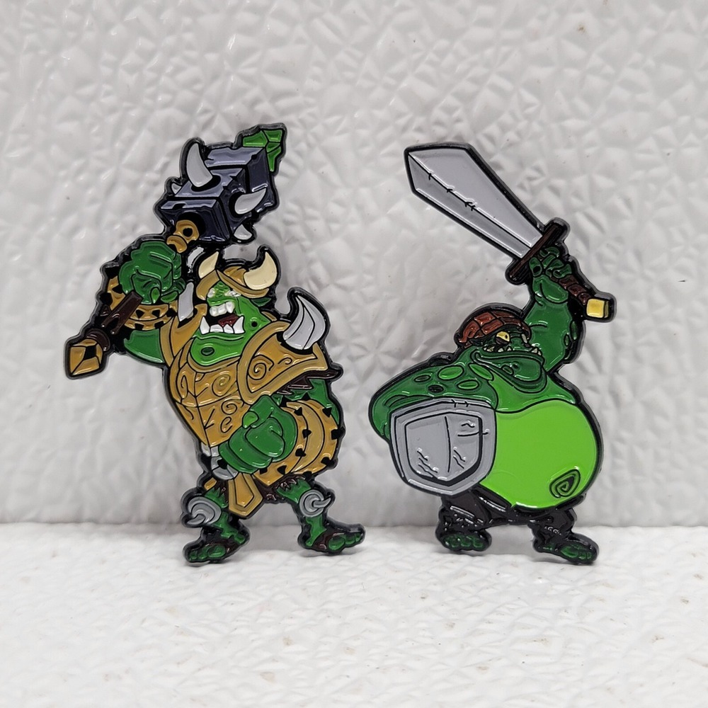 2018 Activision Numskull Spyro Gnasty Gnorc Pins 2" Rare HTF!